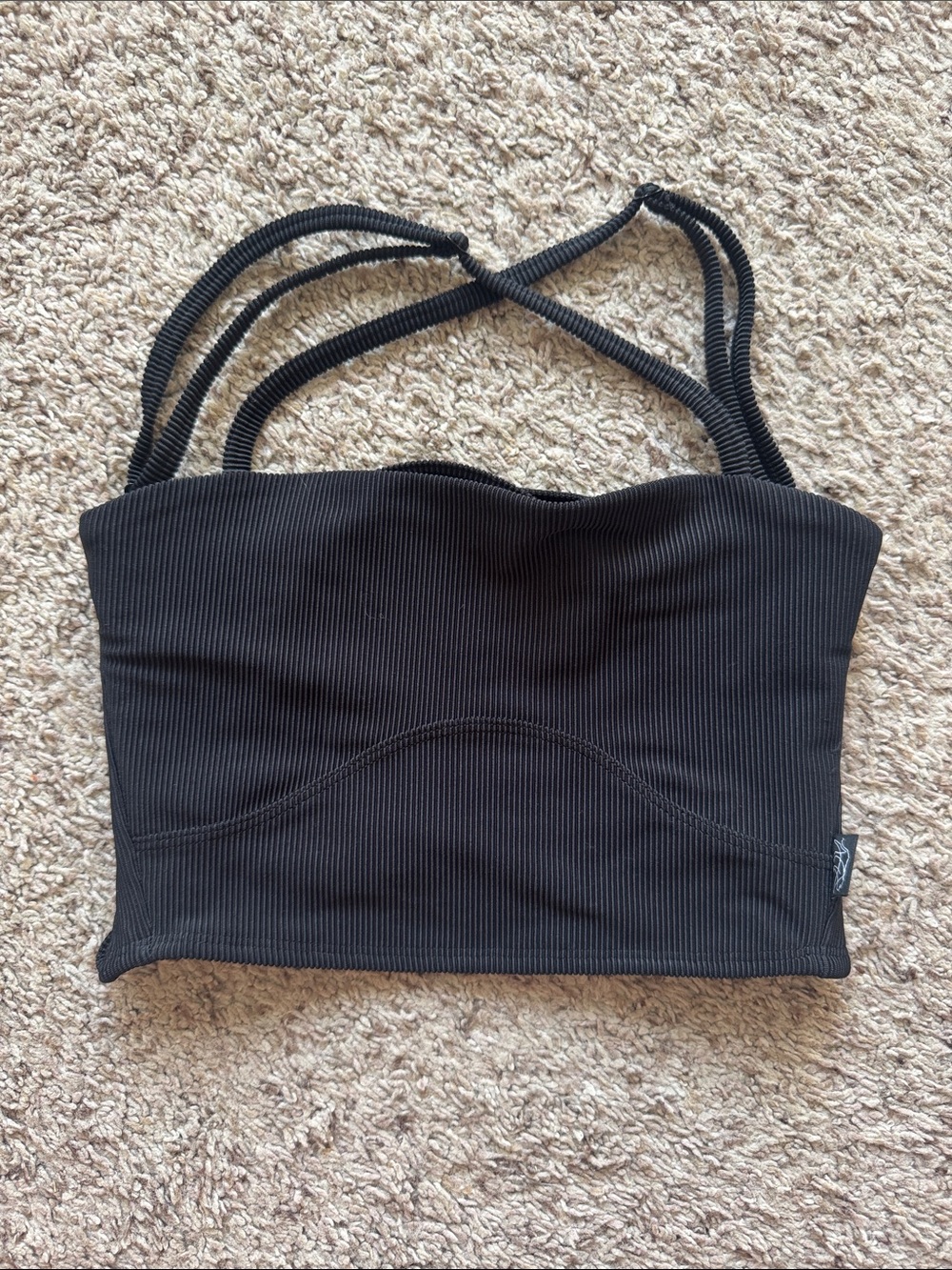 Tiger Friday Ribbed Strappy Crop
